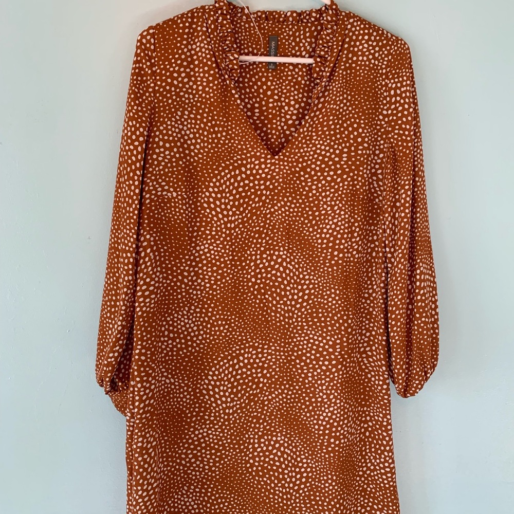 Rust/ orange / autumn long sleeve dress